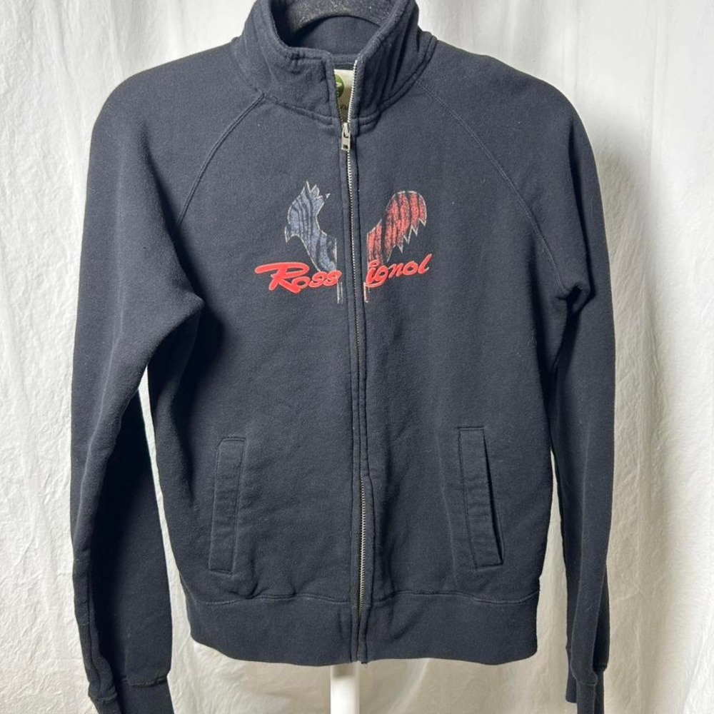 Rossignol Medium‎ |Black| Full Zip Sweater Sweatshirt rooster